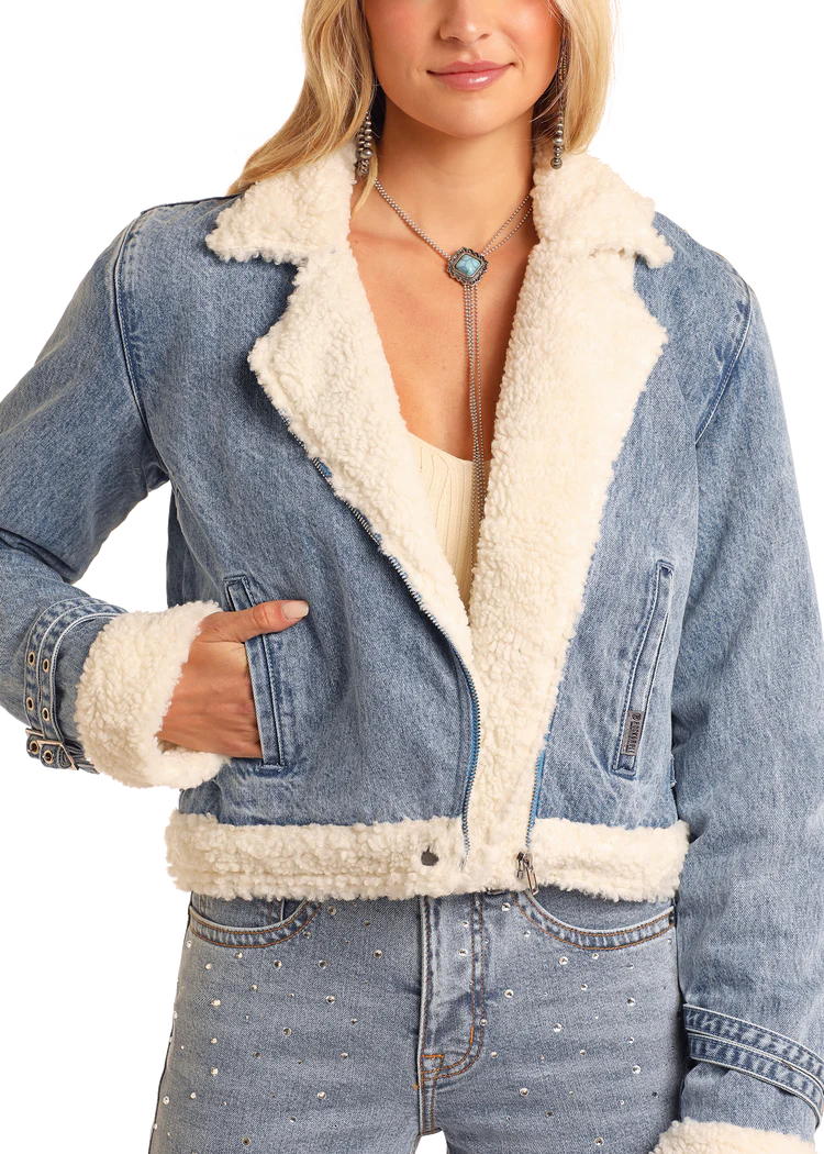 Women's Sherpa Lined Denim Jacket