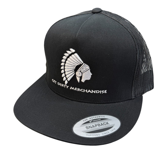 Get Dirty Merchandise White Lucy Blk Trucker Hat