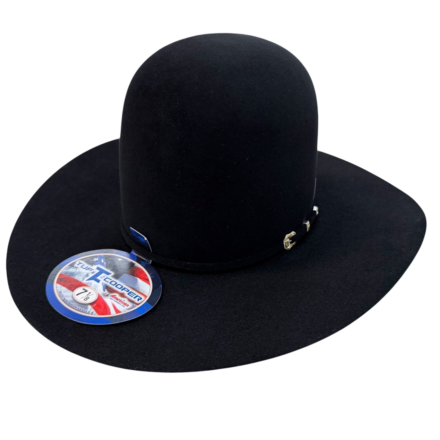 American Hat 10X Black Felt Hat 7" Tall Crown Tuf Cooper Collection