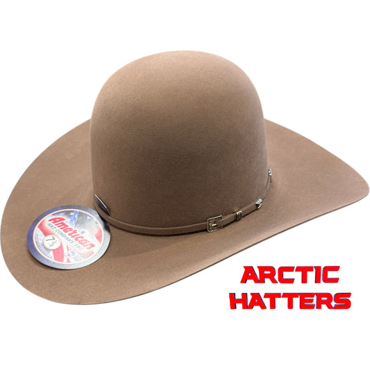 American Hat 100X Pecan Felt Hat 6" Open Crown