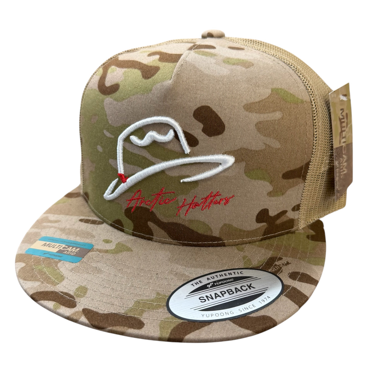 Arctic Hatters White Cutters 2.0 Camo Trucker Hat