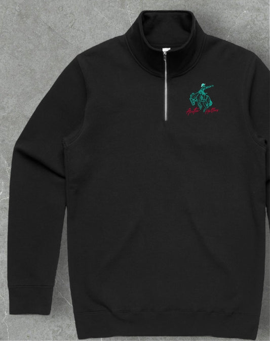 Arctic Hatters Bronc Black/Neon Half Zip