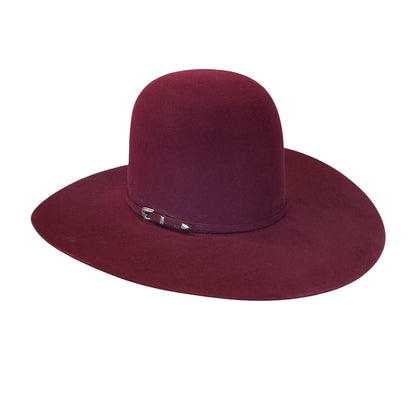 Rodeo King 7X Merlot Open Crown Felt Hat