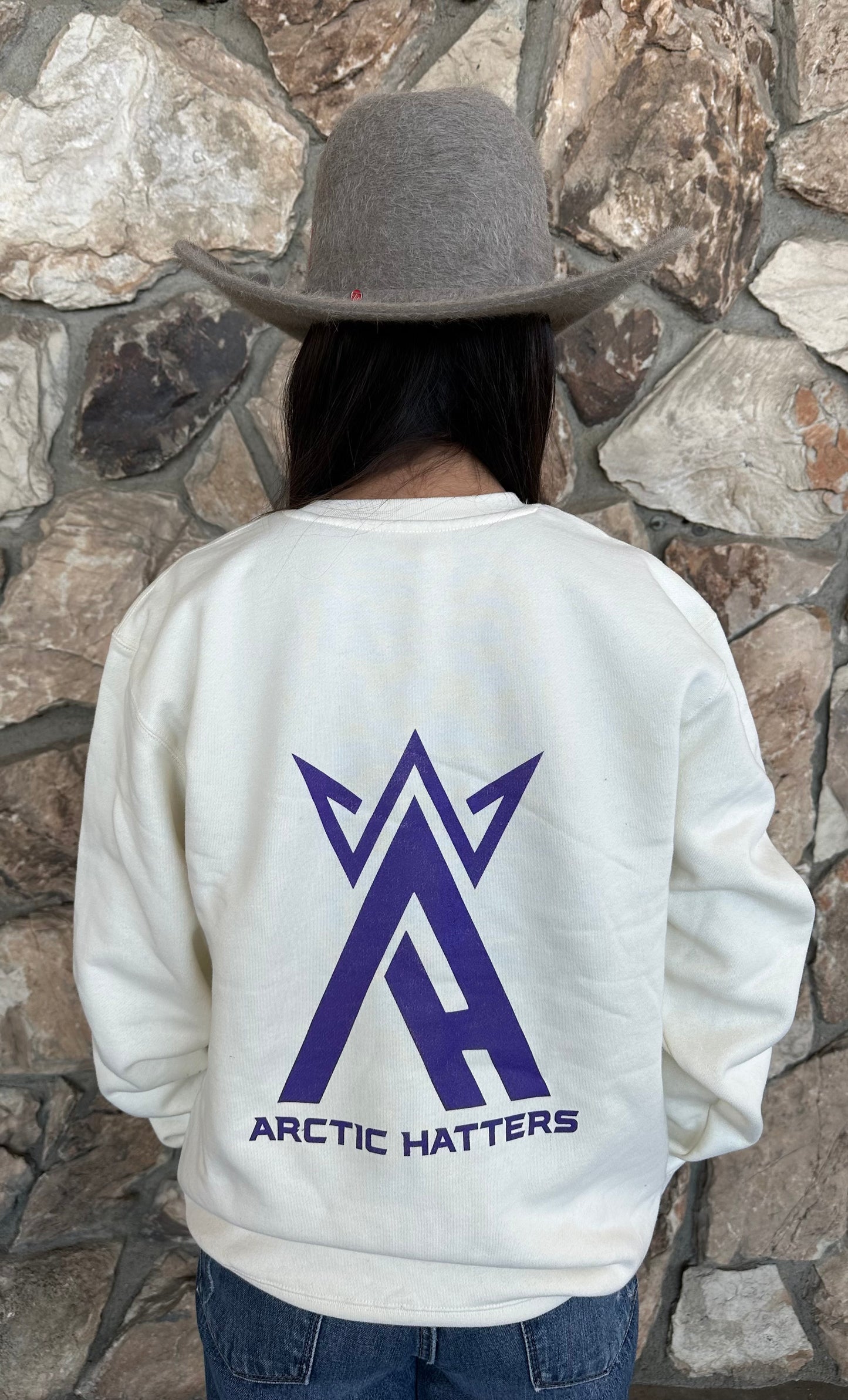 Arctic Hatters Cream/Purple Crew