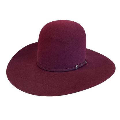 Rodeo King 7X Merlot Open Crown Felt Hat
