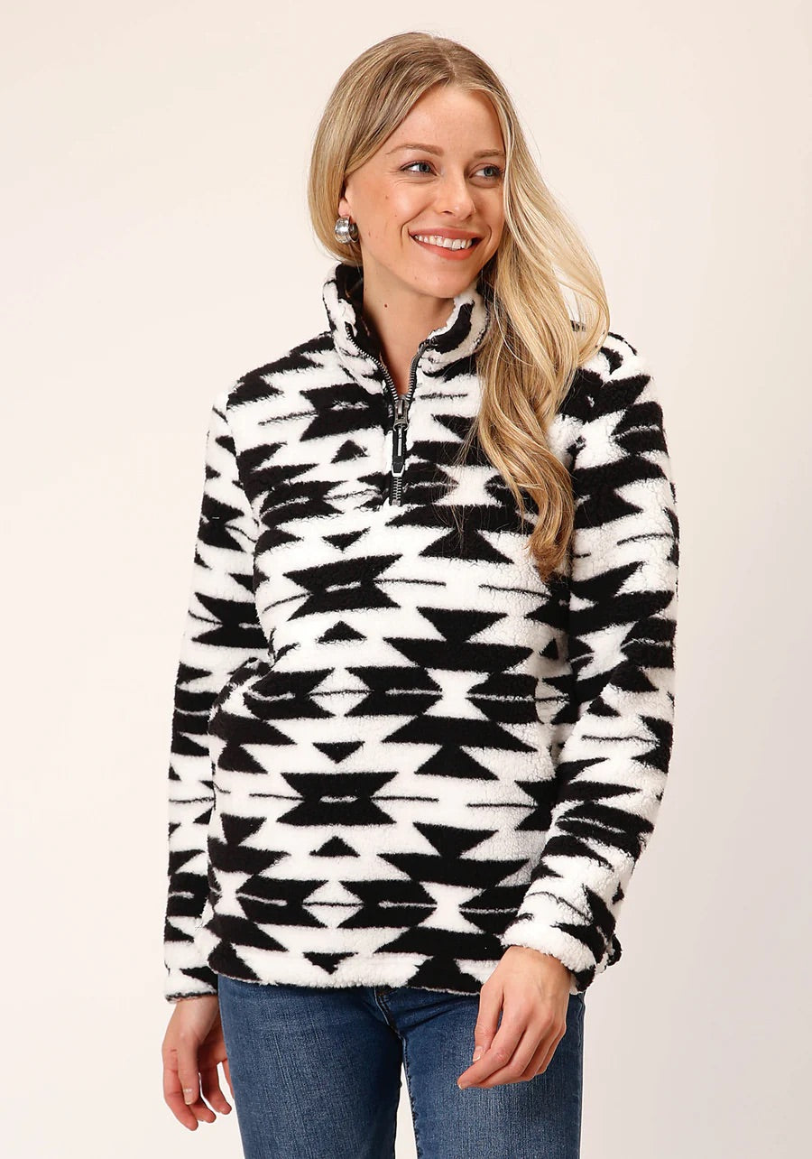 Women’s Roper Sherpa Sweater Black/White