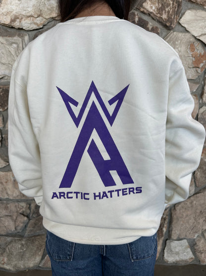 Arctic Hatters Cream/Purple Crew