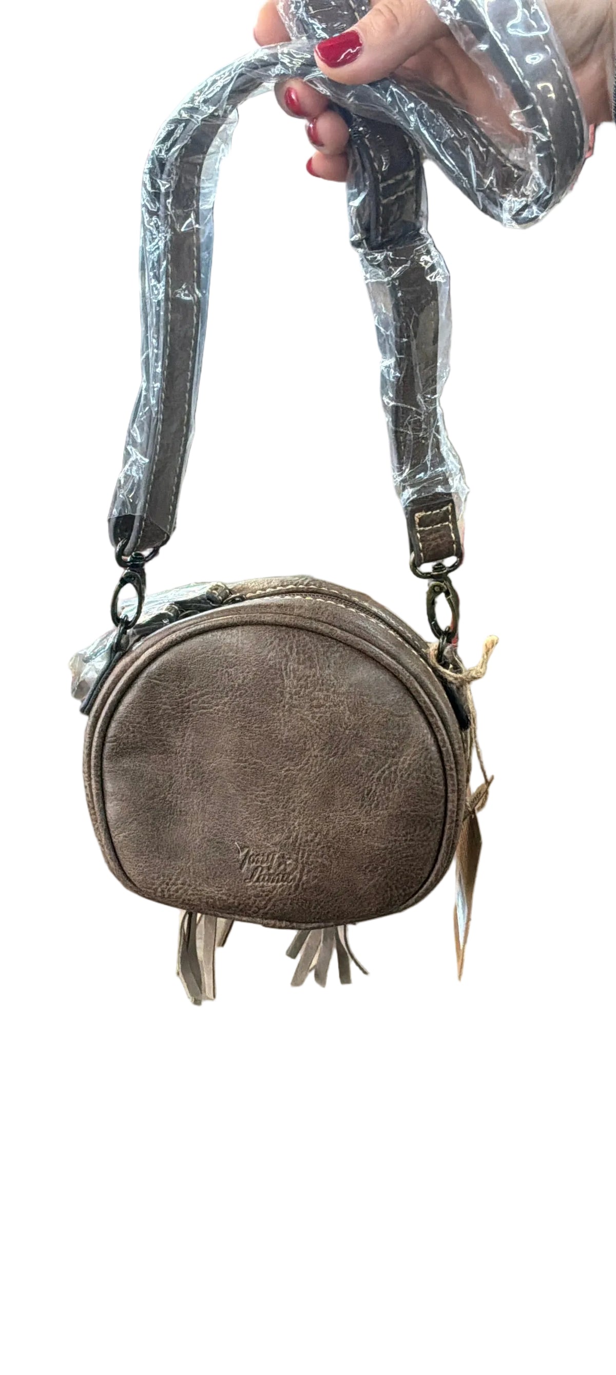 Tony Lama Canteen Crossbody Hair-On Hide W/ Fringe 22094835HAR