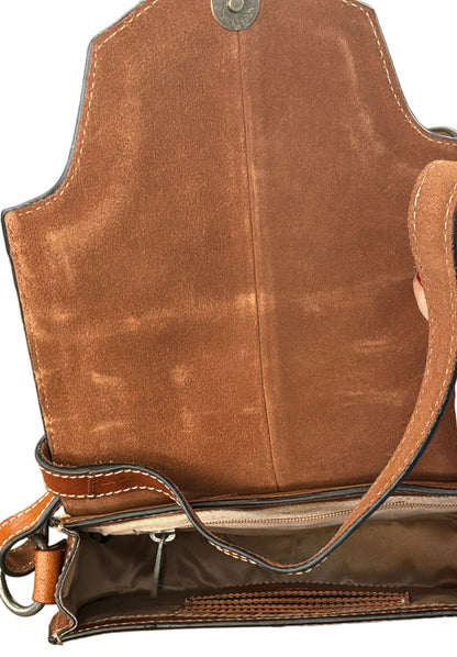 Justin Saddlebag Tan Serpentine W/ Hair On 2510250522