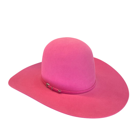 Rodeo King 7X Hot Pink Open Crown Felt Hat