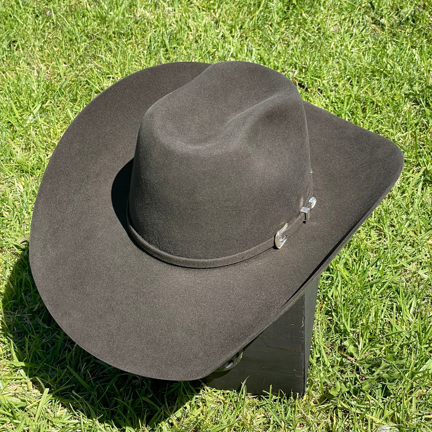 American Hat 10X Sombrero de Fieltro Evergreen Corona Abierta de 6"