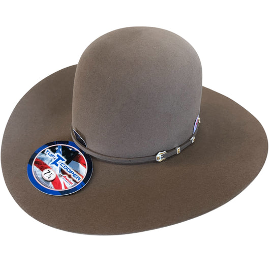 American Hat 10X Pecan Felt Hat 6" Open Crown Tuf Cooper Collection