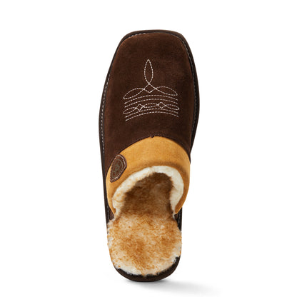 Men's Silversmith Square Toe Slipper Chocolate