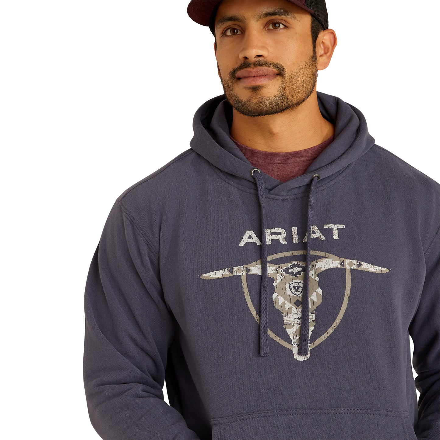 Men’s Ariat Southwest Longhorn Hoodie Odyssey Grey