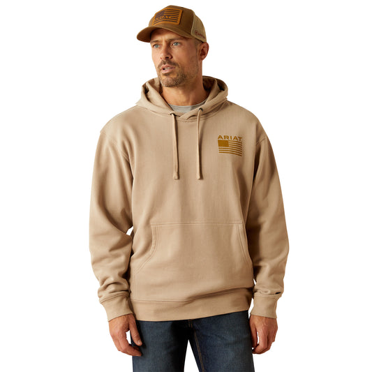 Men’s Ariat Camo Hex Hoodie Beige