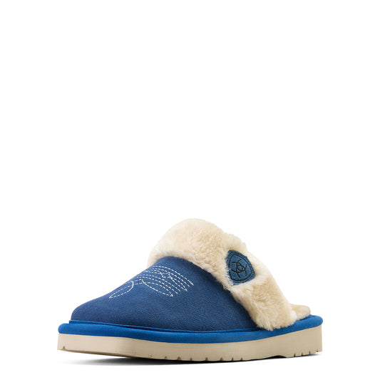 Women Jackie Square Toe Denim Suede