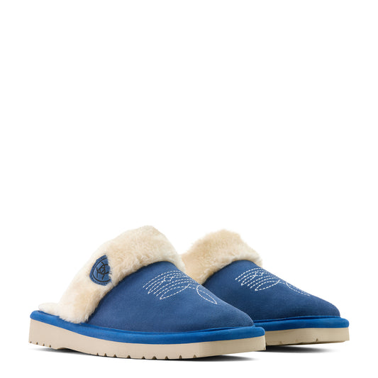 Women Jackie Square Toe Denim Suede