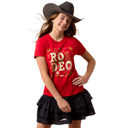 Ariat Girls Rodeo Collage Short Sleeve T-Shirt 10083098