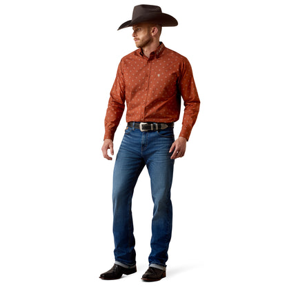 Men Team Dakota LS Shirt Mayple Syrup Medallion /Pebble 10080596