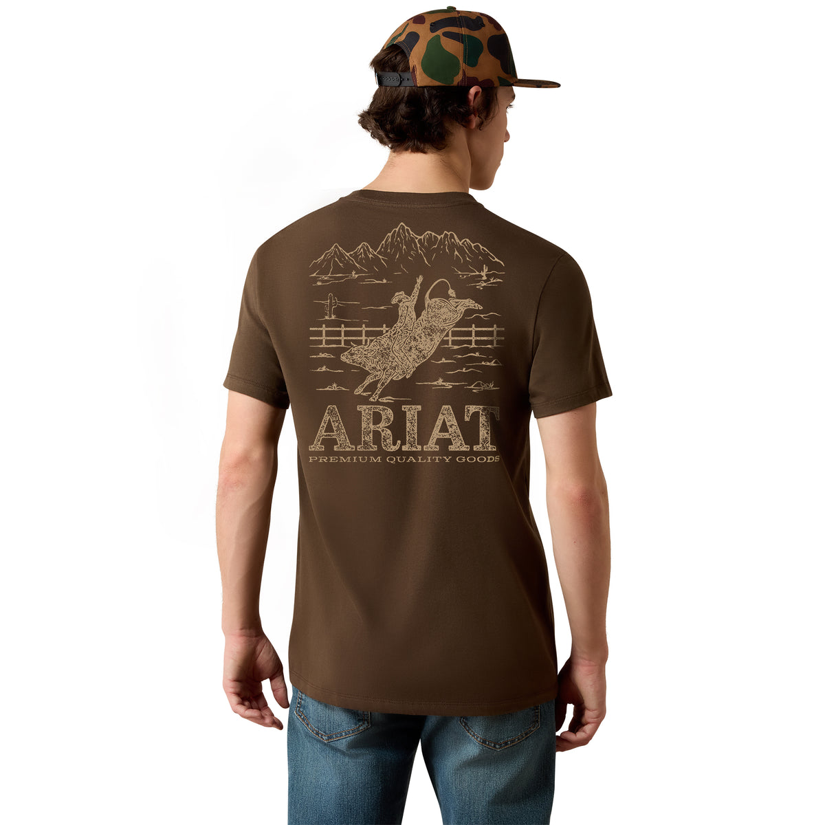 Men Mountain Bull T-Shirt Turkish Coffee 10080633