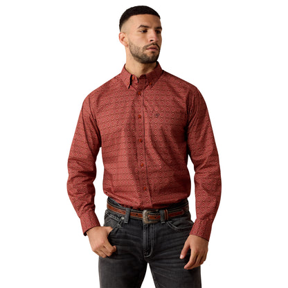 Men Laine LS Shirt Desert Sand Medallion Print 10080710
