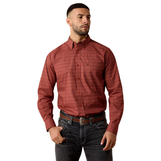 Men Laine LS Shirt Desert Sand Medallion Print 10080710