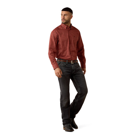 Men Laine LS Shirt Desert Sand Medallion Print 10080710