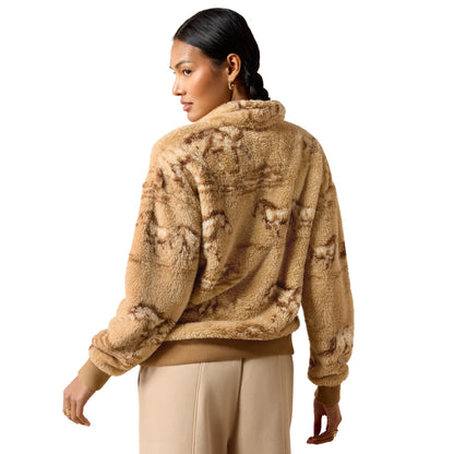 Women Berber Sweatshirt Wild Horses Print 10079409