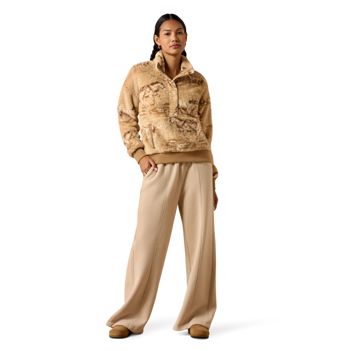 Women Berber Sweatshirt Wild Horses Print 10079409