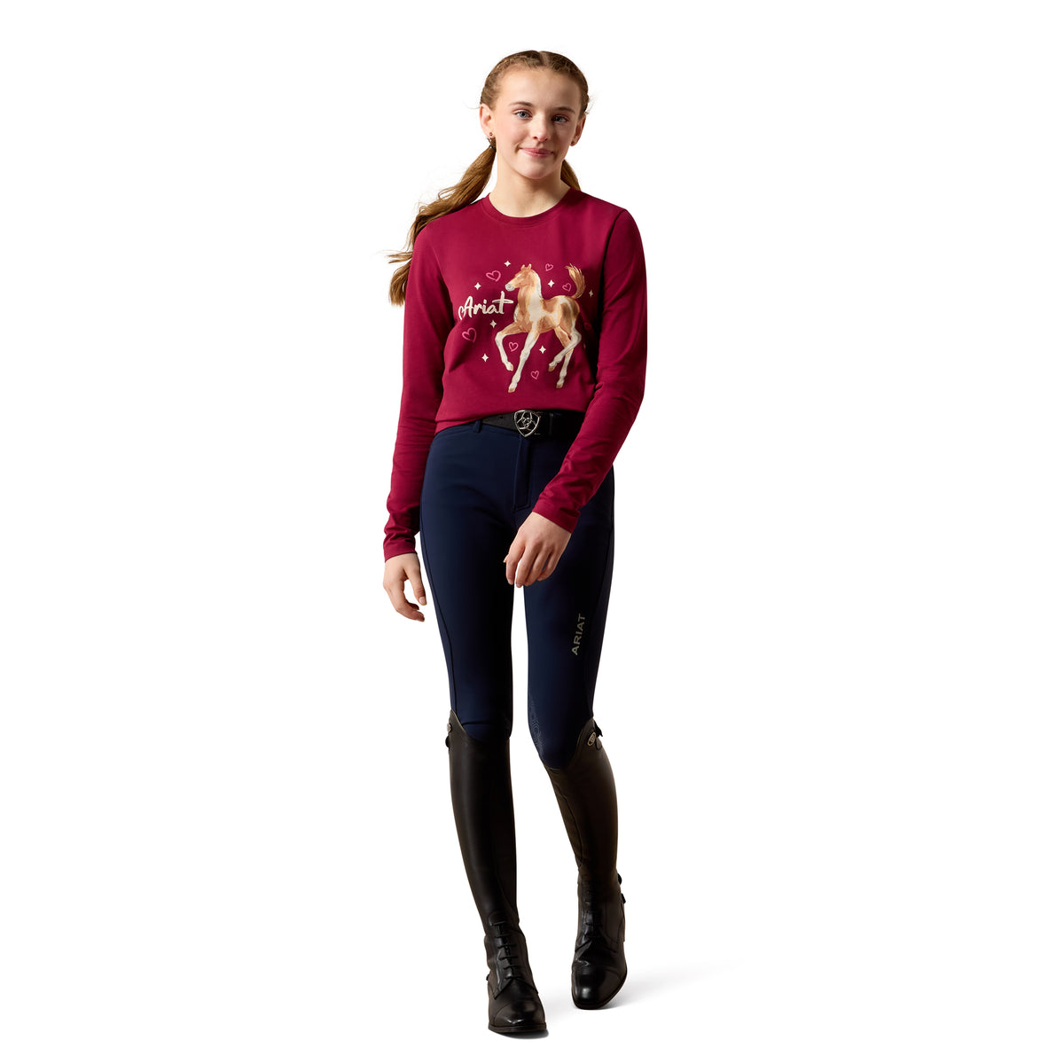 Girls Painted Dream Long Sleeve T-Shirt Beet Red 10079808
