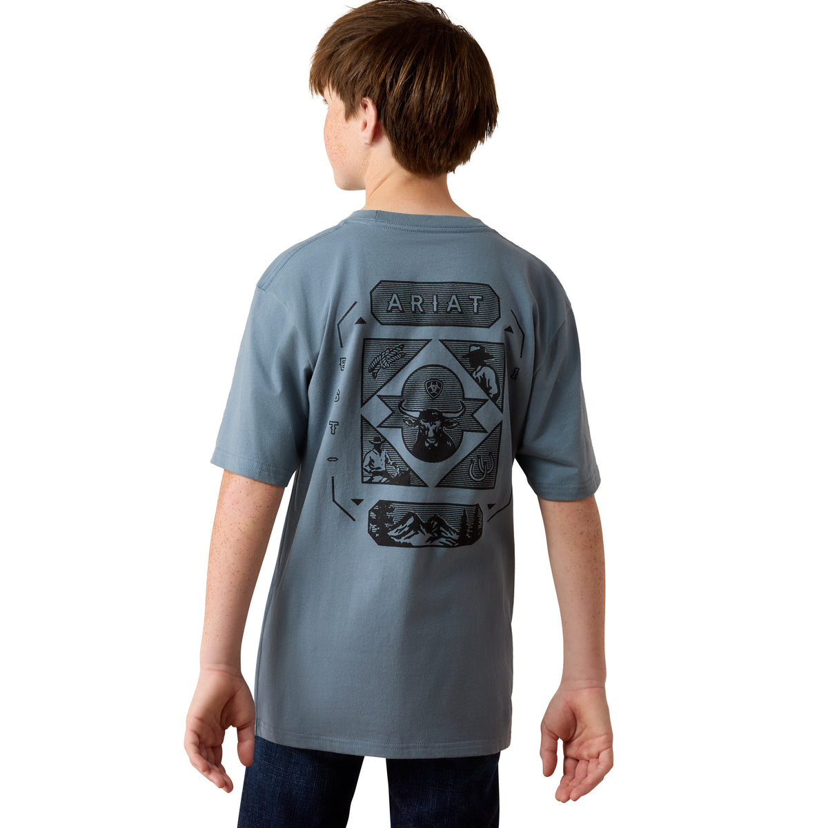 Ariat Boys Rope & Ride Short Sleeve Tshirt 10080600