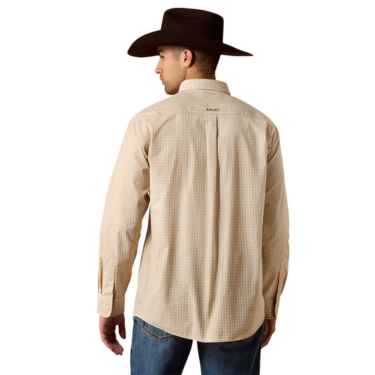Men Pro Darius LS Shirt Pebble Small Plaid 10080505