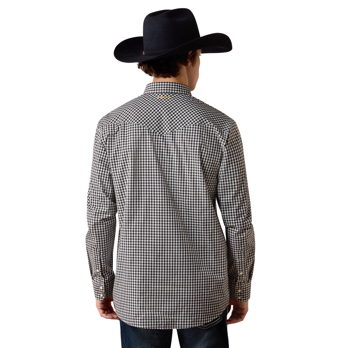 Men Pro Willis Fitted Shirt Black Checkered Plaid 10080669