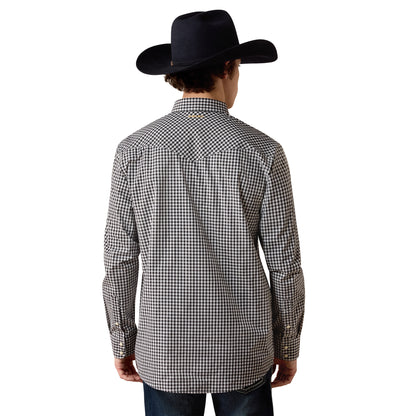 Men Pro Willis Fitted Shirt Black Checkered Plaid 10080669