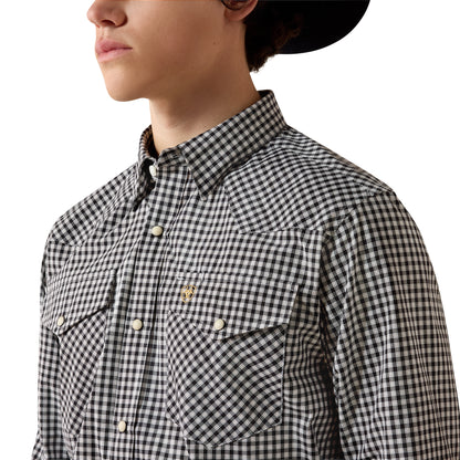 Men Pro Willis Fitted Shirt Black Checkered Plaid 10080669