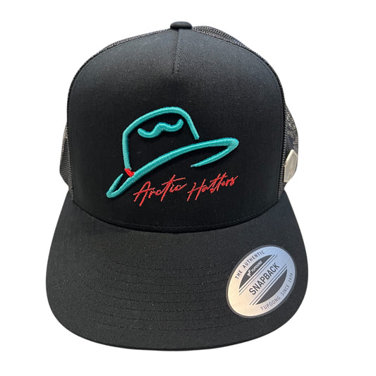 Arctic Hatters Neon Cutters 2.0 Black Trucker Hat