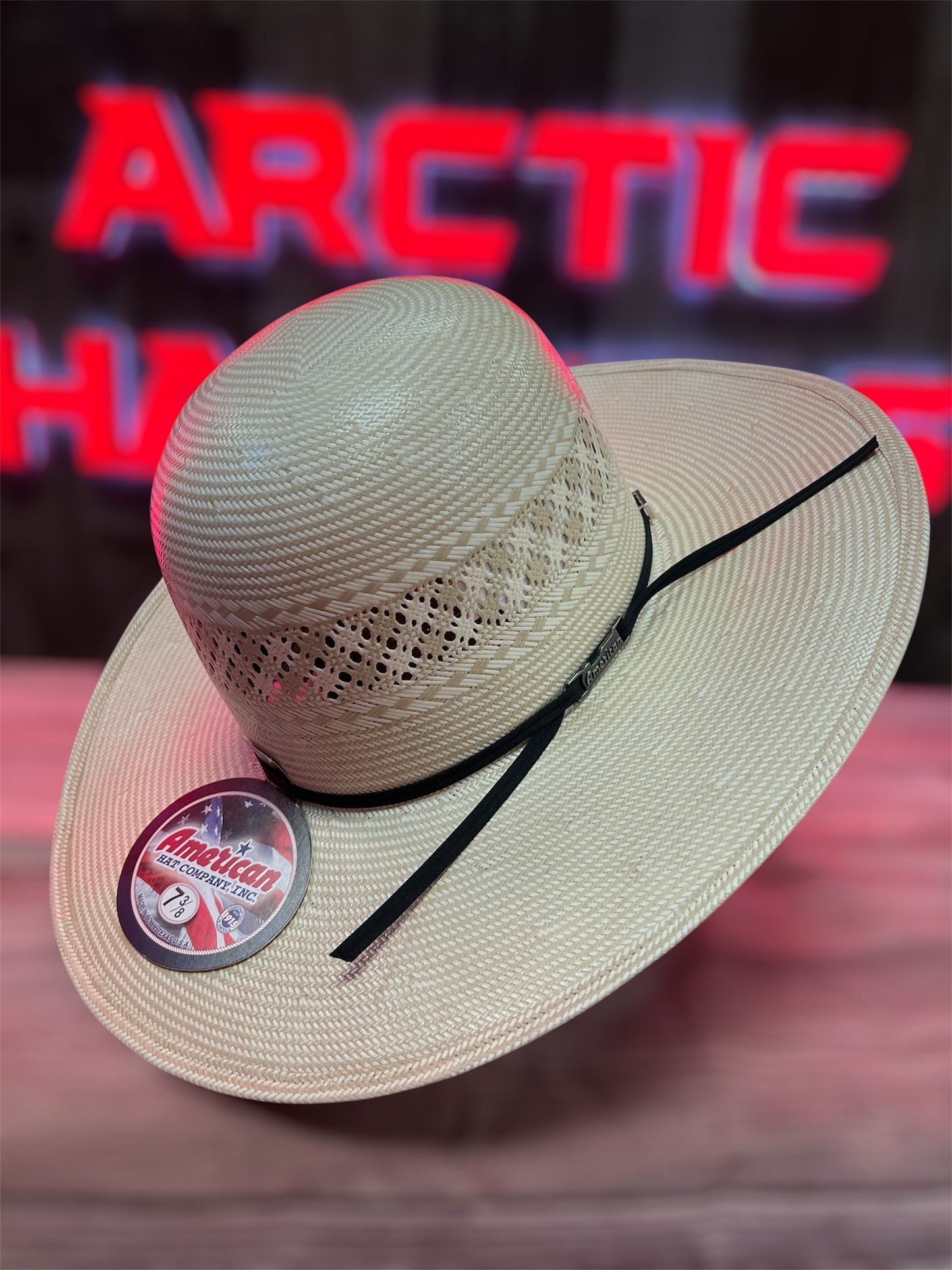 American Hat 1011 Straw 6" Open Crown