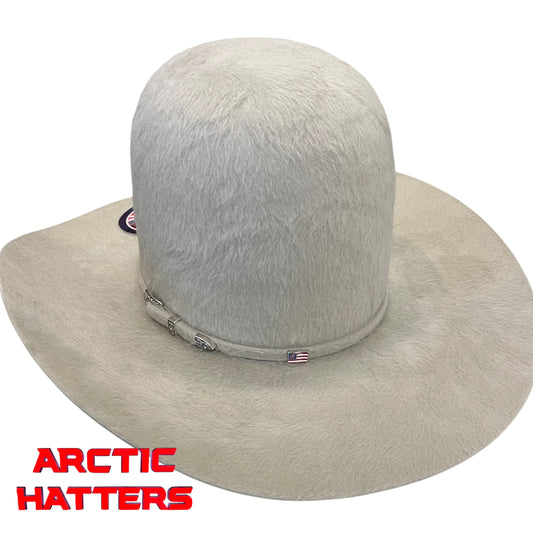 American Hat 20X Silverbelly Grizzly Felt Hat 7" Tall Crown
