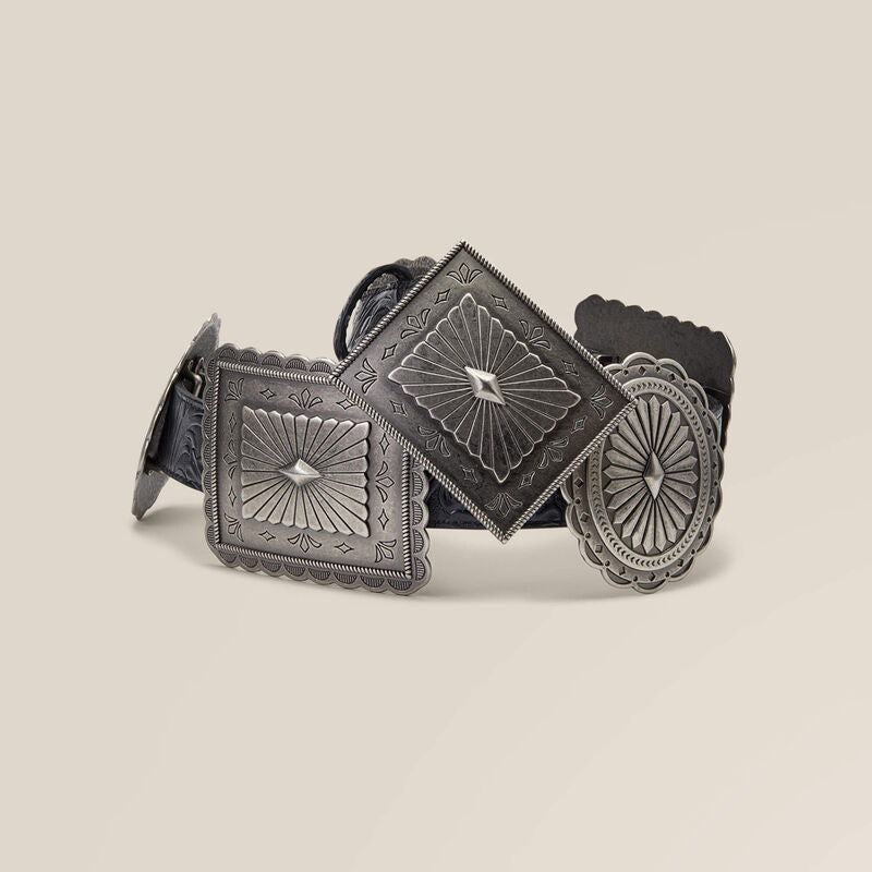 Ariat Black Oval and Rectangle Concho Belt A1531801