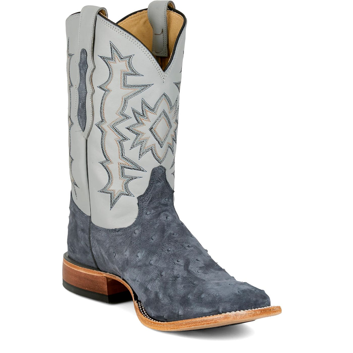 Men Carlos Navy Sueded Full Quill Ostrich HE6265