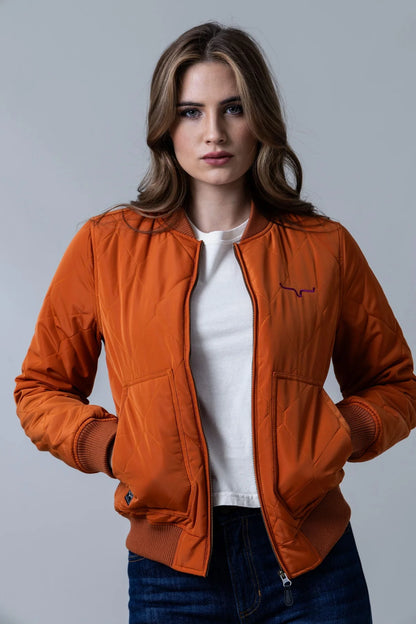 Women's Kimes Ranch Marinos Bomber Jacket BURNT ORANGE