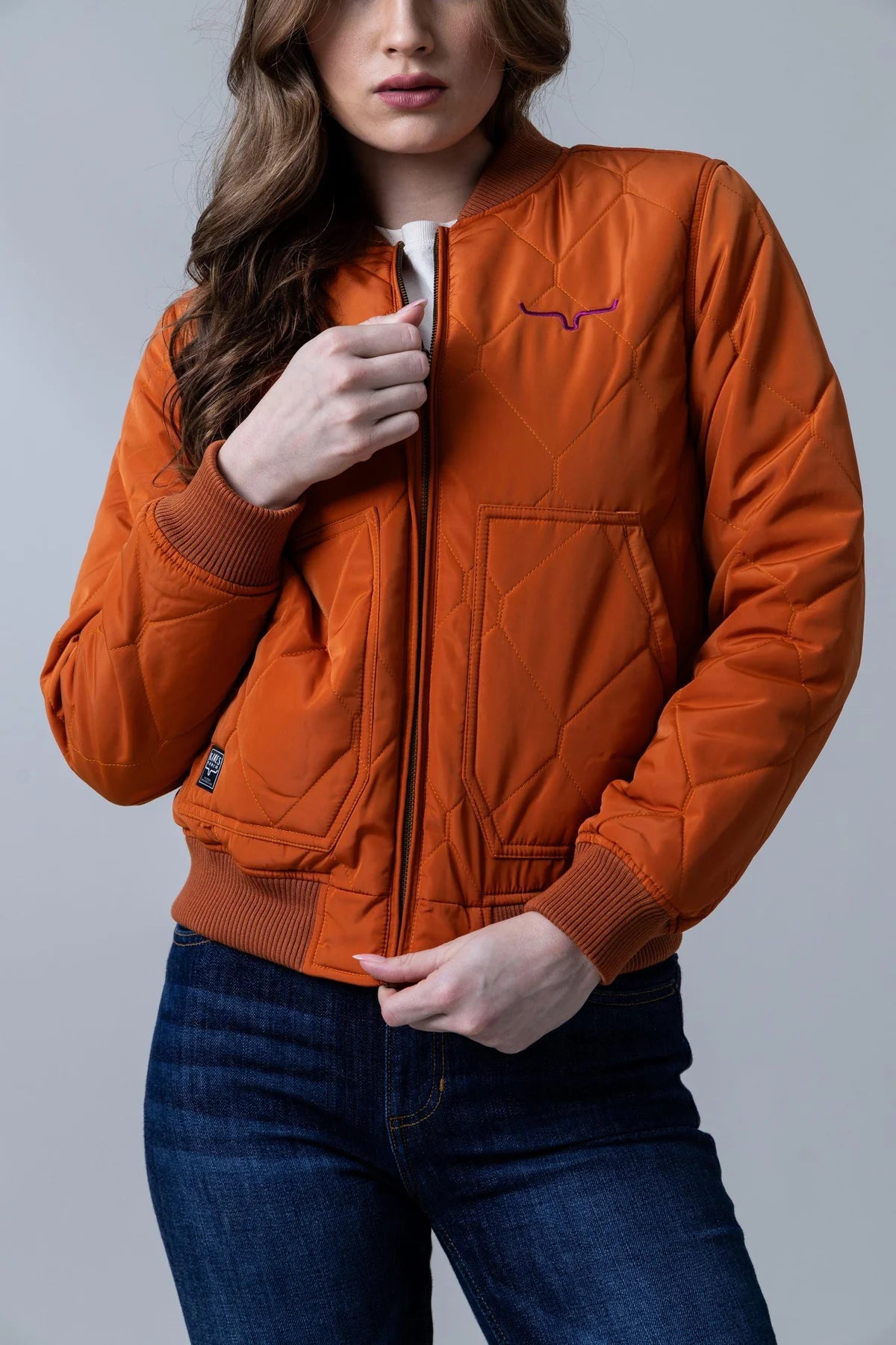 Women's Kimes Ranch Marinos Bomber Jacket BURNT ORANGE