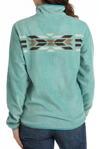 Women's Cinch Fleece Pullover TURQUOISE