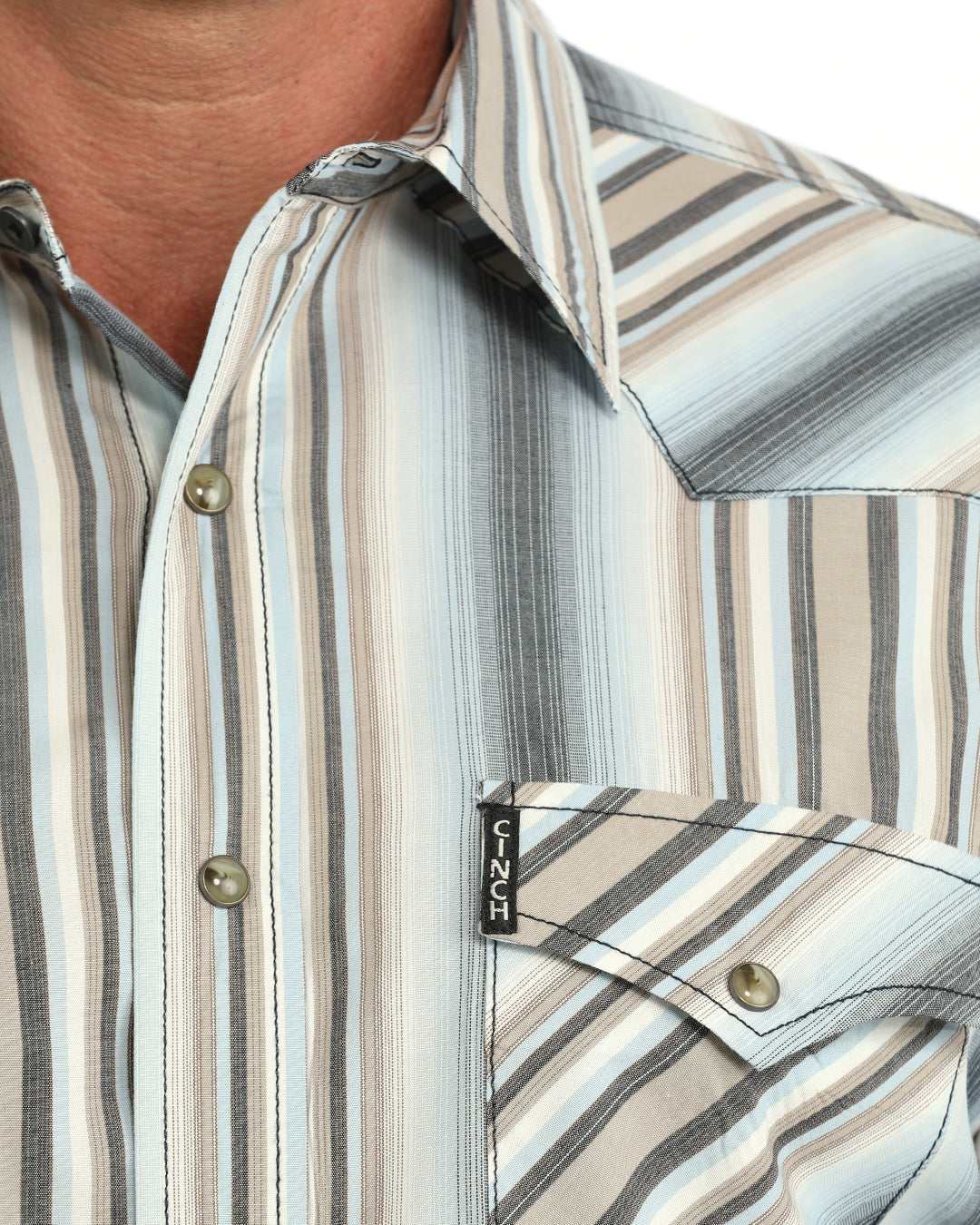 Men Modern Fit Stripped Button Down MTW1303112