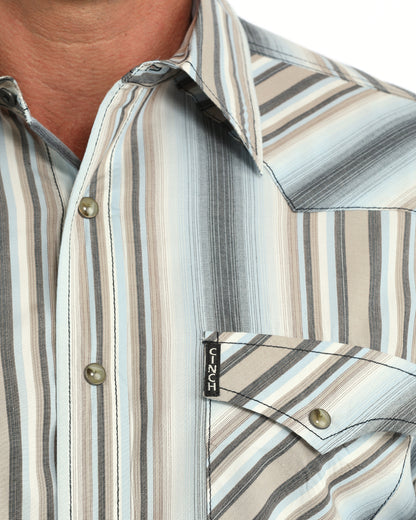 Men Modern Fit Stripped Button Down MTW1303112