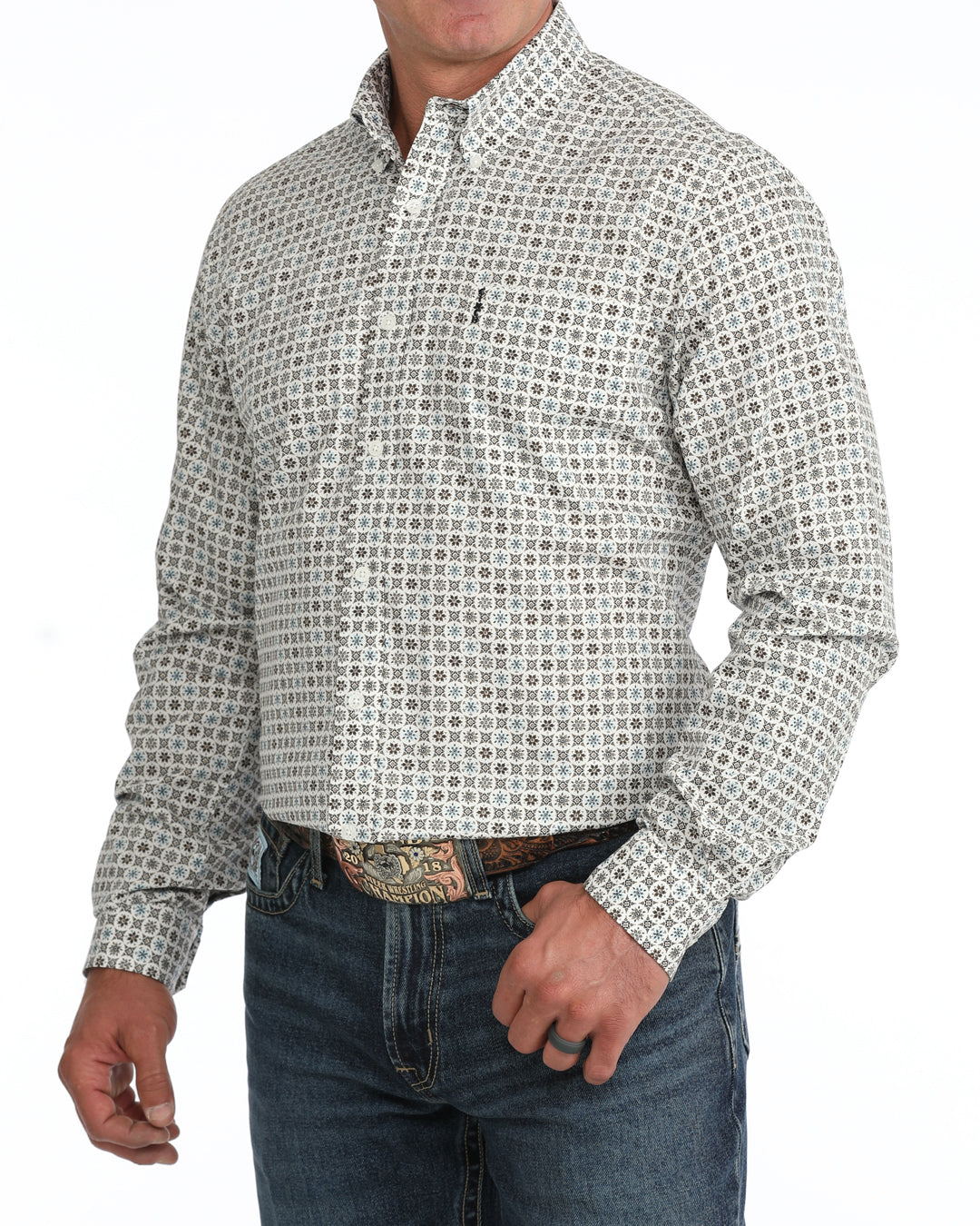 Men Modern Fit Button Down MTW1347165