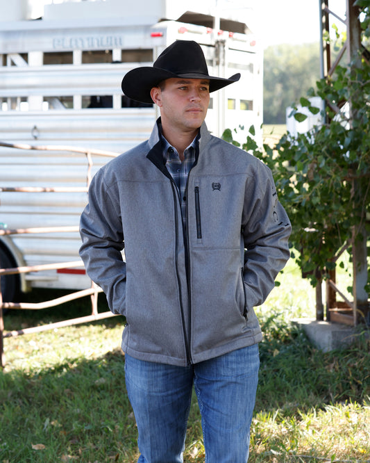 Men Bonded Jacket Gray MWJ1537008