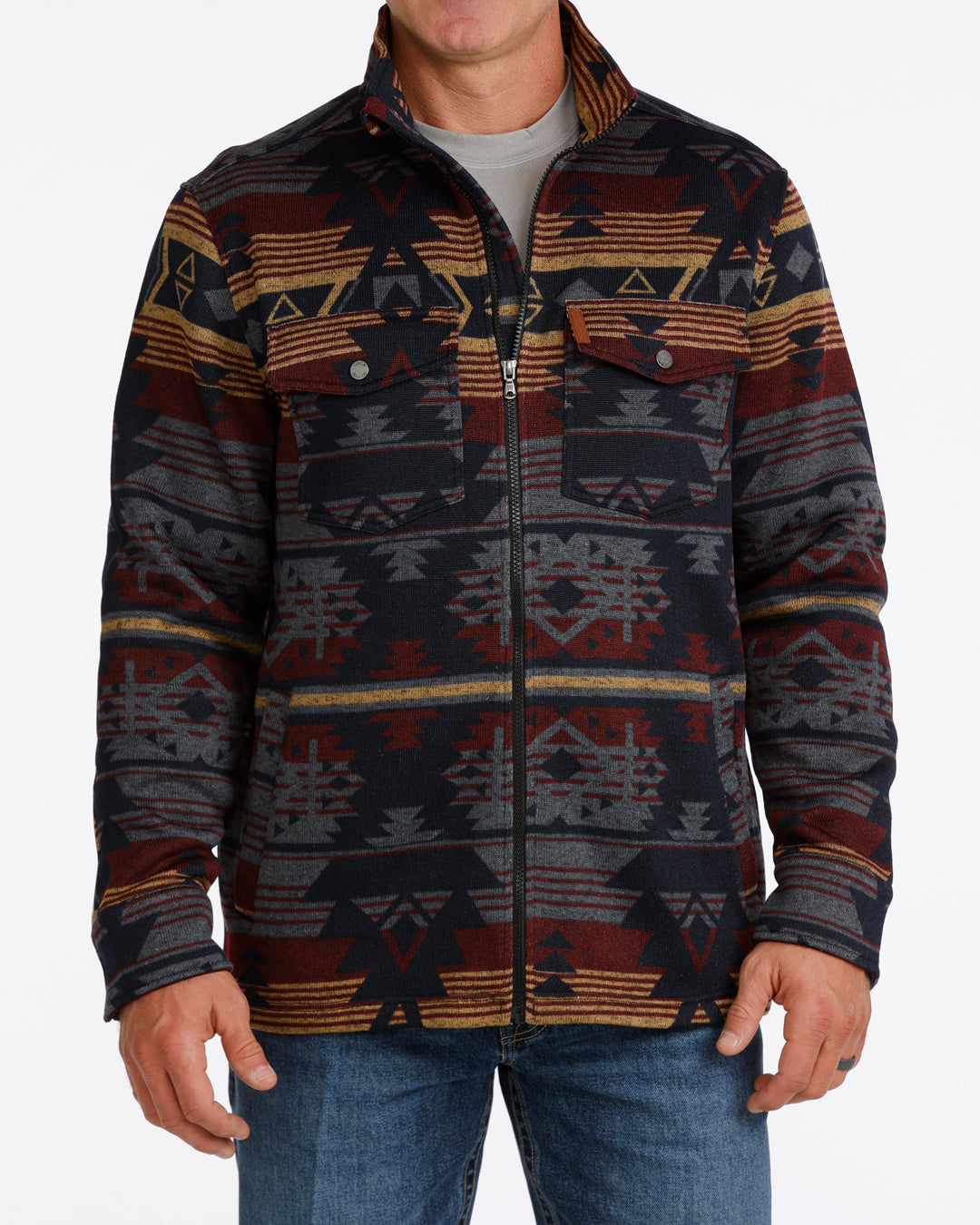 Men Brushed Knit Jacket MWJ1907005
