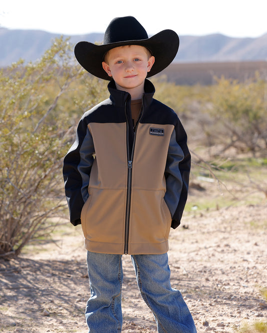 Boys Bonded Jacket Black/ Tan MWJ5202001