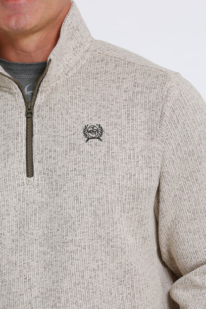Mens 1/4 Zip Pullover Stone MWK1080013
